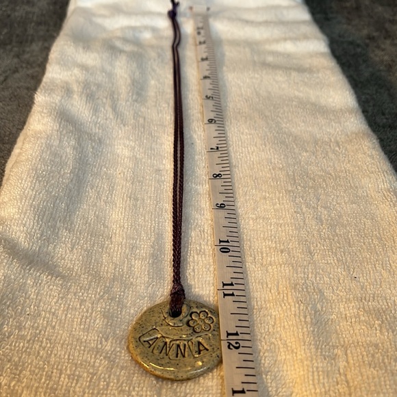 Clay glazed hand made necklace with name ANNA - Picture 6 of 8